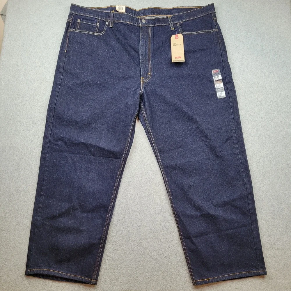 Levi's 550 Relaxed Fit Jeans Mens 50x29 Blue Big & Tall NWT 015500011